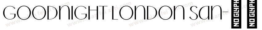 goodnight london san字体转换